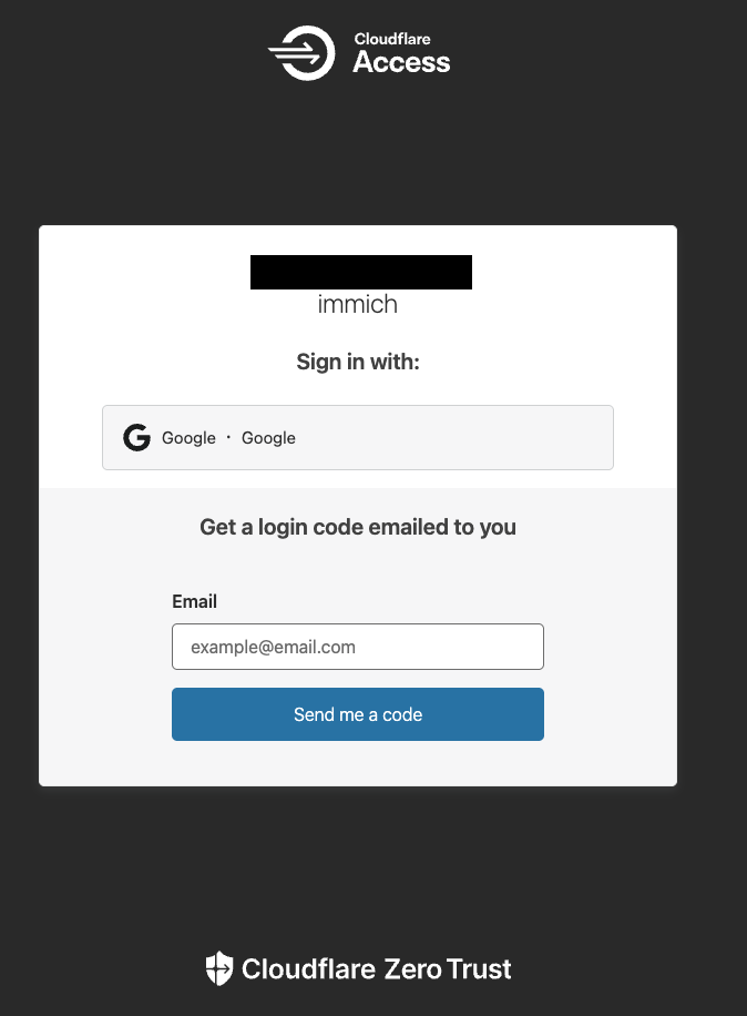 Cloudflareの認証画面